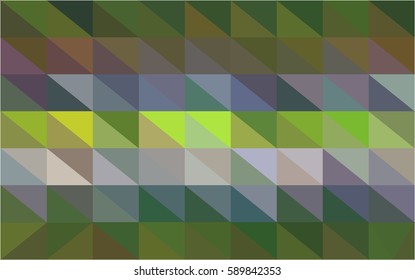 Many shades of green triangle pattern background.