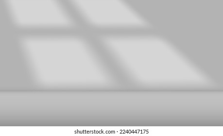 Many Shadows And Light From Big Windows Background. EPS10 Vector