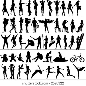 Many Silhouettes (Vector)