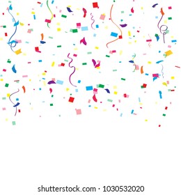 Many Small Colorful Confetti On White Stock Vector (Royalty Free ...