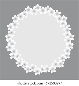 Many small flowers in a circle, wreath