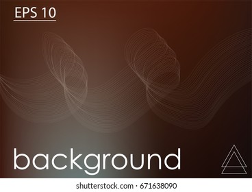 Many smooth white lines on a dark background