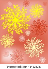 many snowflakes as background. vector