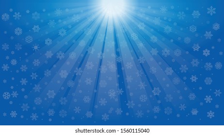 Many snowflakes, winter and snow background