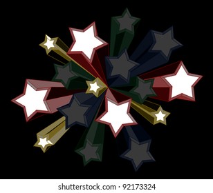 Many stars composition with black background