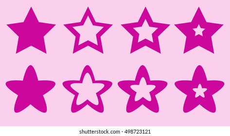 Many stars for site and game vector illustration
