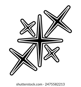 Many Stars Y2K Clothing Logo Patch Apparel Fashion Vector Design K37, Commercial Use