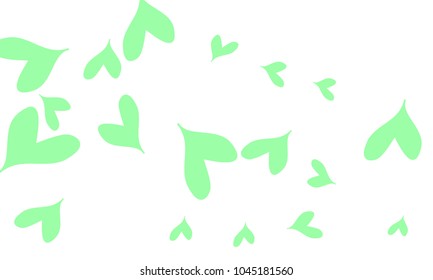 Many Stylish and Good Looking Light Blue Hearts of Different Size on White Background