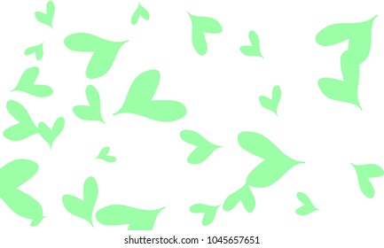 Many Stylish and Good Looking Light Blue Hearts of Different Size on White Background