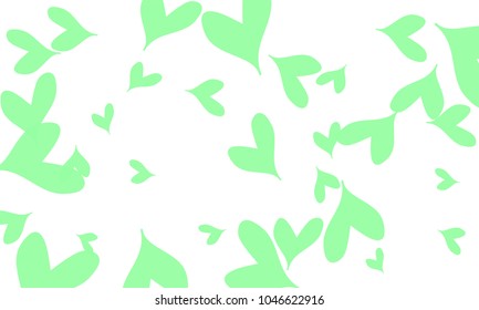 Many Stylish and Good Looking Light Blue Hearts of Different Size on White Background