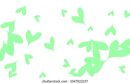 Many Stylish and Good Looking Light Blue Hearts of Different Size on White Background