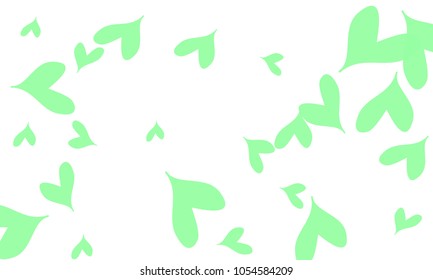 Many Stylish and Good Looking Light Blue Hearts of Different Size on White Background