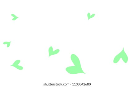 Many Stylish and Good Looking Light Blue Hearts of Different Size on White Background