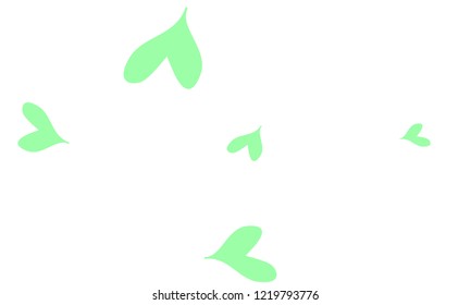 Many Stylish and Good Looking Light Blue Hearts of Different Size on White Background