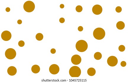 Many Stylish, Modern Classy and Good Looking Brown Bubbles of Different Size on White Background