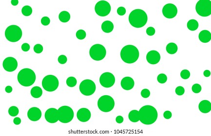 Many Stylish, Modern Classy and Good Looking Green Bubbles of Different Size on White Background
