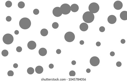 Many Stylish, Modern Classy and Good Looking Grey Bubbles of Different Size on White Background