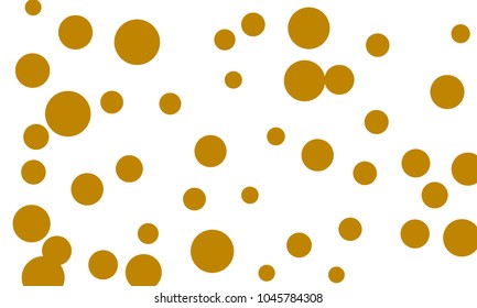 Many Stylish, Modern Classy and Good Looking Brown Bubbles of Different Size on White Background