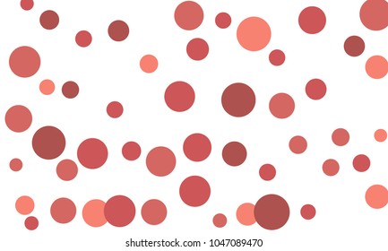 Many Stylish, Modern Classy and Good Looking Pink and Wine Red Bubbles of Different Size on White Background