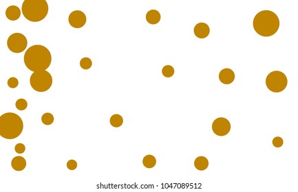 Many Stylish, Modern Classy and Good Looking Brown Bubbles of Different Size on White Background