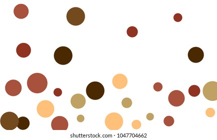 Many Stylish, Modern Classy and Good Looking Orange, Wine Red, Dark Green and Grey Bubbles of Different Size on White Background