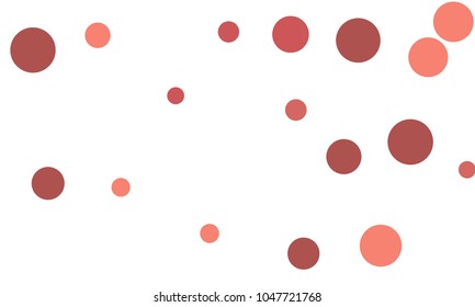 Many Stylish, Modern Classy and Good Looking Pink and Wine Red Bubbles of Different Size on White Background
