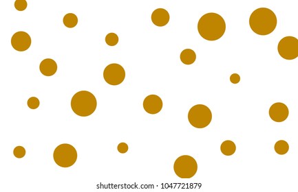 Many Stylish, Modern Classy and Good Looking Brown Bubbles of Different Size on White Background