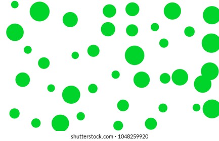 Many Stylish, Modern Classy and Good Looking Green Bubbles of Different Size on White Background