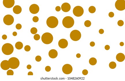 Many Stylish, Modern Classy and Good Looking Brown Bubbles of Different Size on White Background