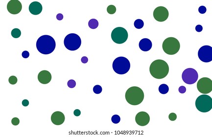 Many Stylish, Modern Classy and Good Looking Blue, Violet and Green Bubbles of Different Size on White Background