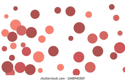 Many Stylish, Modern Classy and Good Looking Pink and Wine Red Bubbles of Different Size on White Background