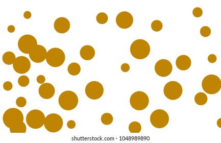 Many Stylish, Modern Classy and Good Looking Brown Bubbles of Different Size on White Background