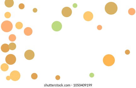 Many Stylish, Modern Classy and Good Looking Green, Orange, Pink and Brown Bubbles of Different Size on White Background