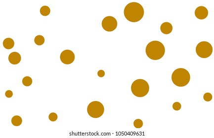 Many Stylish, Modern Classy and Good Looking Brown Bubbles of Different Size on White Background