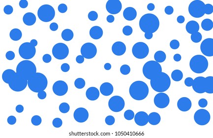 Many Stylish, Modern Classy and Good Looking Blue Bubbles of Different Size on White Background