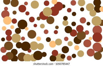 Many Stylish, Modern Classy and Good Looking Orange, Wine Red, Dark Green and Grey Bubbles of Different Size on White Background
