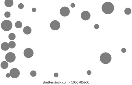 Many Stylish, Modern Classy and Good Looking Grey Bubbles of Different Size on White Background