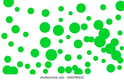 Many Stylish, Modern Classy and Good Looking Green Bubbles of Different Size on White Background