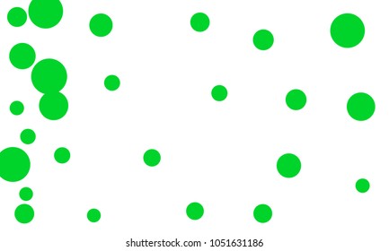 Many Stylish, Modern Classy and Good Looking Green Bubbles of Different Size on White Background