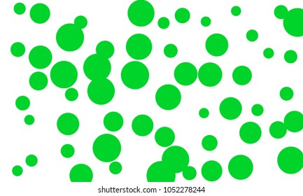 Many Stylish, Modern Classy and Good Looking Green Bubbles of Different Size on White Background