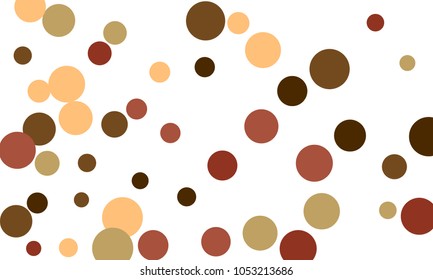 Many Stylish, Modern Classy and Good Looking Orange, Wine Red, Dark Green and Grey Bubbles of Different Size on White Background
