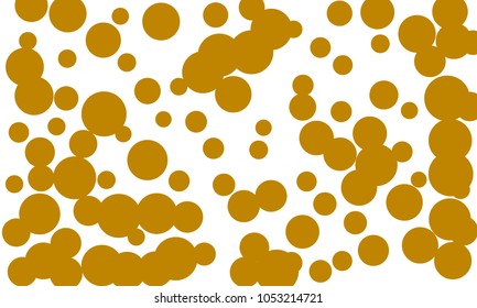 Many Stylish, Modern Classy and Good Looking Brown Bubbles of Different Size on White Background