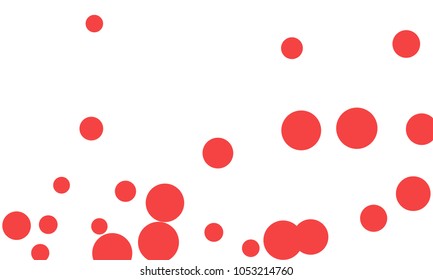 Many Stylish, Modern Classy and Good Looking Pink Bubbles of Different Size on White Background