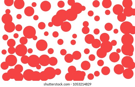 Many Stylish, Modern Classy and Good Looking Pink Bubbles of Different Size on White Background