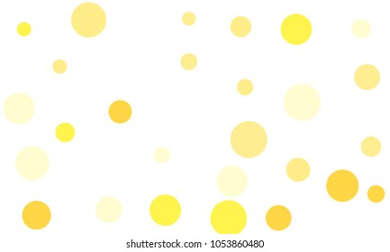 Many Stylish, Modern Classy and Good Looking Yellow Bubbles of Different Size on White Background