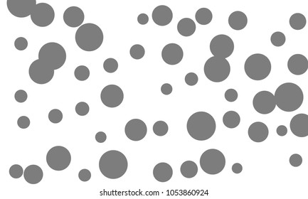 Many Stylish, Modern Classy and Good Looking Grey Bubbles of Different Size on White Background
