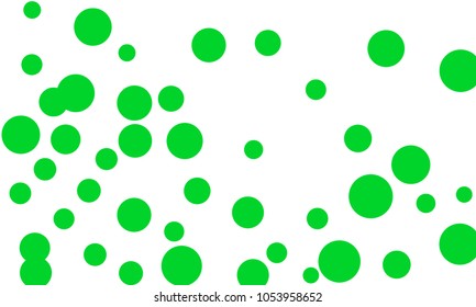 Many Stylish, Modern Classy and Good Looking Green Bubbles of Different Size on White Background