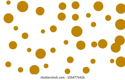 Many Stylish, Modern Classy and Good Looking Brown Bubbles of Different Size on White Background