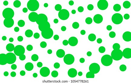 Many Stylish, Modern Classy and Good Looking Green Bubbles of Different Size on White Background