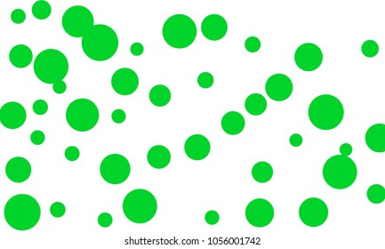 Many Stylish, Modern Classy and Good Looking Green Bubbles of Different Size on White Background